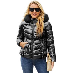Jackets for Women Winter Coats Shiny Puffer Jacket Womens Lightweight Warm Quilted Jackets for Women