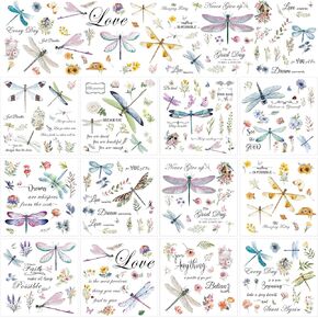 Inspirational Words Rub on Transfers for Crafts - Wxiben 6 Sheets Motivational Words Rub on Transfers for Furniture Butterfly Rub on Transfer Decal for Wood Wall Stickers DIY Craft Home Decor