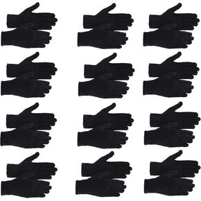 Winter Knit Gloves Bulk Gloves 12 Pairs Men's Women's Warm Gloves- One Size Fits All