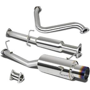 DNA MOTORING CBE-HP97-BT Dual Muffler Catback Exhaust System [Compatible with 97-01 Honda Prelude 2.2L l4 Engine ONLY]