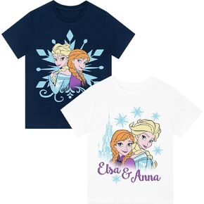 Disney Frozen Shirt | 2 Pack Girls Tee Shirts | Frozen Clothes for Girls