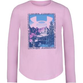 Under Armour Girls' Outdoor Long Sleeve Tee, Stylish Crew Neckline, Cute Full Fit