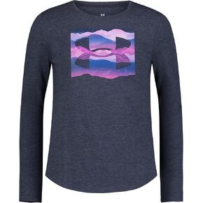 Under Armour Girls' Outdoor Long Sleeve Tee, Stylish Crew Neckline, Cute Full Fit
