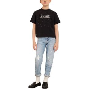 GUESS Girls' Eco Short Sleeve Rhinestone T-Shirt