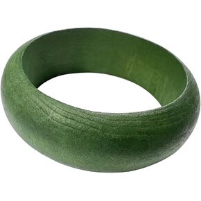 Boho Wooden Bracelet Multi-Colored Wide Chunky Bangle Bohemian Jewelry Wood Wristband for Women