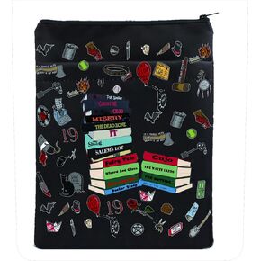 FEELMEM Stephen K Novel Fans Inspired Book Sack Gift Stephen King Bookish Stephen King Fans Gift for Bookaholic Bookworm