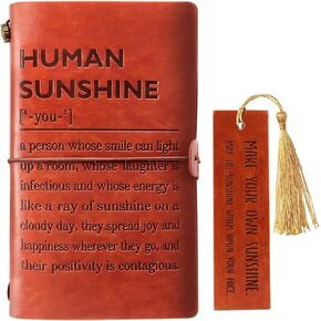 Thank You Gifts for Women Appreciation Gifts for Teacher Friends Coworkers Doctor Nurse Inspirational Office Gift for Mom Aunt Sister Daughter Human Sunshine Definition Motivational Leather Planners
