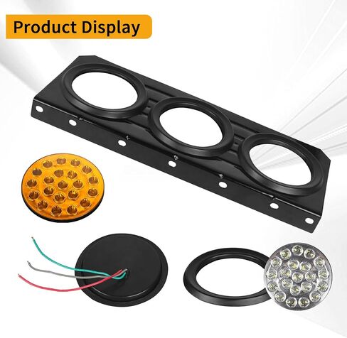 2 قطعة مجموعة مصابيح خلفية LED للمقطورة، 12 فولت - 24 فولت 4 بوصة مصابيح خلفية LED مستديرة للمقطورة لمصابيح تشغيل إشارة الانعطاف in Kuwait