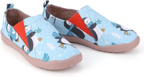 HiGropcore Women's Art Painted Casual Loafers Slip On Canvas Walking Shoes Comfortable Lightweight Ladies Travel Shoes in Kuwait