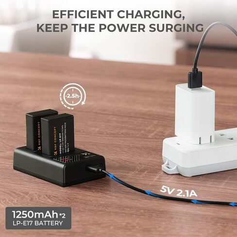 K&F Concept EN-EL15 EN-EL15C Battery and Dual Slot Charger for Nikon Z8 Battery Compatible with Nikon Z6ii Z6 Z7 D850 D780 D750 D7500 Camera, 2100mAh in Saudi Arabia
