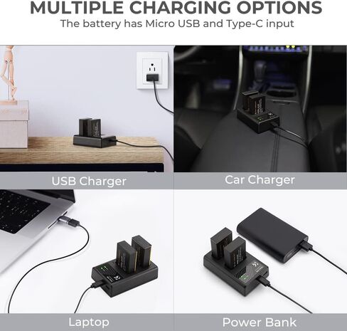 K&F Concept EN-EL15 EN-EL15C Battery and Dual Slot Charger for Nikon Z8 Battery Compatible with Nikon Z6ii Z6 Z7 D850 D780 D750 D7500 Camera, 2100mAh in Saudi Arabia