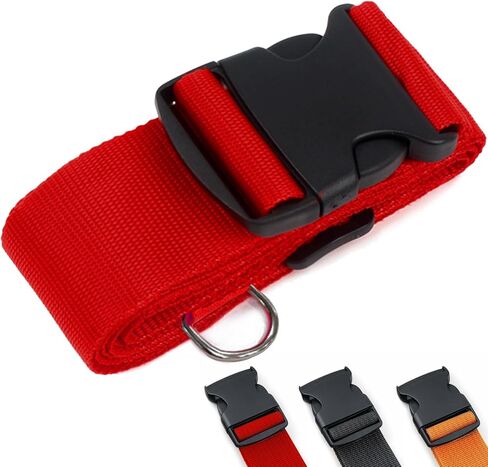 حزام حزام مقعد السيارة إلى الحقيبة، حزام سفر لمقعد السيارة مع إبزيم معدني عالي التحمل، تثبيت مقعد سيارة الطفل على الأمتعة، حل آمن للسفر للنقل (أحمر) in Kuwait