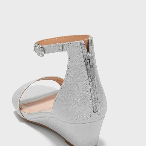 Girls High Heels Sandal for Girls Open Toe Ankle Buckle Strap Dress Shoes for Little Big Kids in Wedding Party Block Chunky Pump Sandals Chunky Pump Sandals in Saudi Arabia