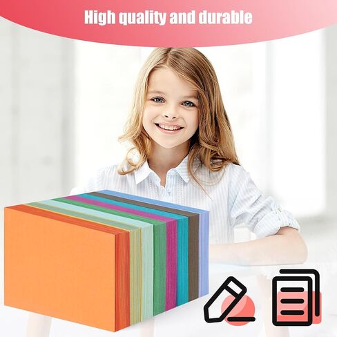 200PCS Thickened Index Cards, 3x5 Flash Cards Colorful Blank Notecards Flashcards for Studying Memory Game Cards Double-sided Colors in Kuwait