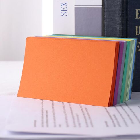200PCS Thickened Index Cards, 3x5 Flash Cards Colorful Blank Notecards Flashcards for Studying Memory Game Cards Double-sided Colors in Kuwait