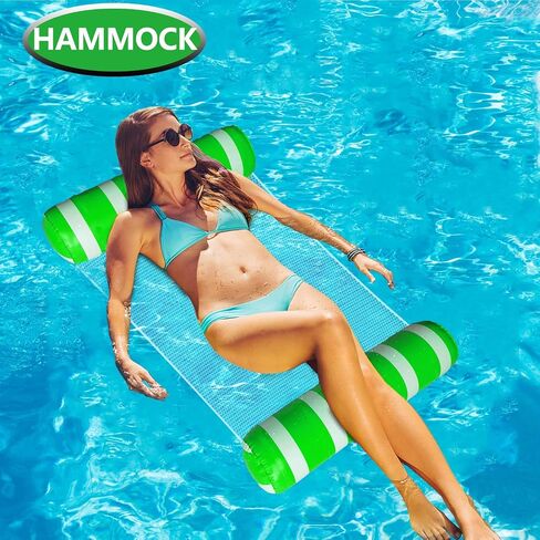 6 Pack Inflatable Pool Floats Adult Size Water Hammock,Hammock Floats for Adults,4-in-1 Multi-Purpose Pool Floating Toys,Pool Rafts Lounge Chairs Floaties,for Adults Vacation Fun and Rest in Saudi Arabia
