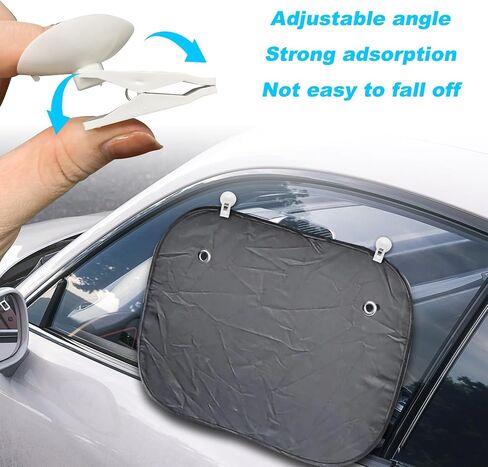 2 PCS Suction Cup Card Bill Clip, Strong Metal Car Sun Shade Window Ticket Paper Towel Clamp, Multiple Purpose Decor Pendants for Advertising Business Holder (Black) in Kuwait