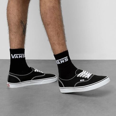 VANS Men's Half Crew Socks: 3-Pack (9.5-13, Black) in Saudi Arabia