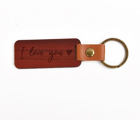 PERSONALIZED Natural Wood KEYCHAIN, Gift for Birthday, Keyfob, Best Gift in Saudi Arabia