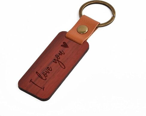 PERSONALIZED Natural Wood KEYCHAIN, Gift for Birthday, Keyfob, Best Gift in Saudi Arabia