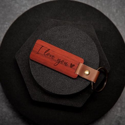 PERSONALIZED Natural Wood KEYCHAIN, Gift for Birthday, Keyfob, Best Gift in Saudi Arabia