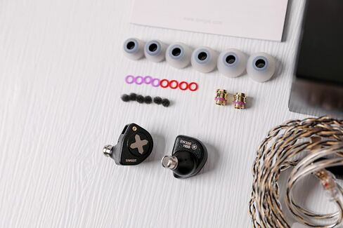 Linsoul SIMGOT EW300 1DD+1Planar+1PZT محرك هجين في شاشة الأذن، سماعات أذن سلكية IEM، سماعات أذن للألعاب مع فوهات قابلة للفصل، كابل OFC IEM مطلي بالفضة للموسيقي الصوتي (EW300 DSP) in Kuwait