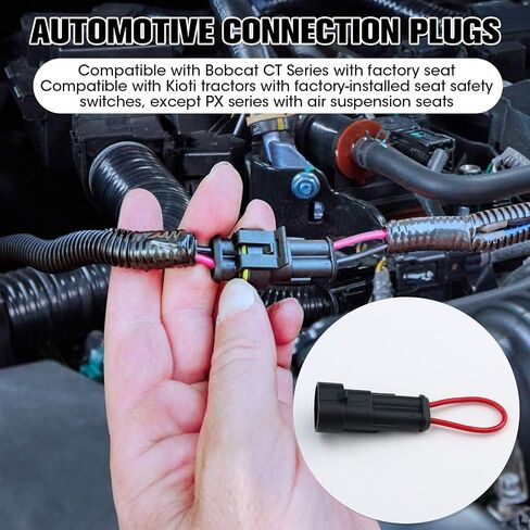 4 Pcs Plug Connectors Compatible with Kioti Bobcat Tractors Seat Switch Safety Bypass Connection in Saudi Arabia