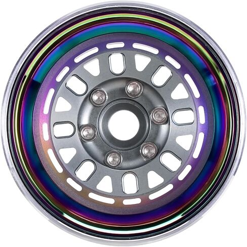 INJORA -10mm Offset Aluminum 1.9" Beadlock Wheel Rim for SCX10 TRX4 VS4-10 Gen8 1/10 RC Crawler Upgrade(Grey) in Saudi Arabia