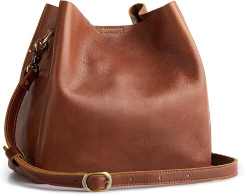 S-ZONE Full Grain Leather Crossbody Bags for Women Shoulder Bag Butterfly Bucket Purses in Saudi Arabia