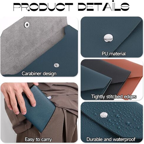 3 PCS Reusable Budget Envelope Cash Envelope Wallet PU Leather Cash Money Pouch Cash Stuffing Wallet Cash Envelope Cash Tip Envelopes Cash Wallet Envelope for Cash, Checks, Bills in Saudi Arabia