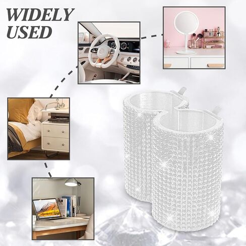 New Type Car Lipstick Holder, Upright Lip Balm Holder No Melt,Buling Girl Car Accessories Interior, Suitable for Various Car Models. (Black Bling) in Kuwait