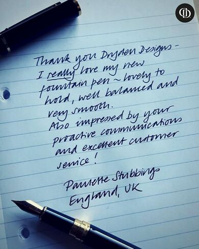 Dryden Designs Medium Nib Fountain Calligraphy Pen |12 Black & 12 Blue with Ink Refill Converter| No Leak, Smooth Flow, Consistent Writing | Left-and Right-Handed | Royal Red in Saudi Arabia