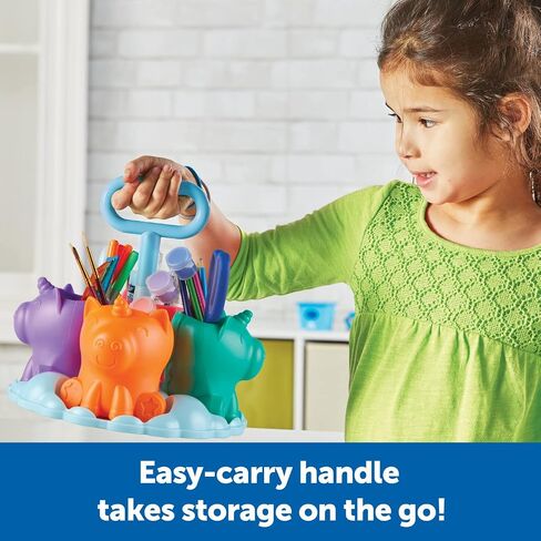 Learning Resources Create-a-Space Kiddy Center Trucks - 5 Pieces, Kids Art Supplies Organizer, Storage Caddy for Kids,Crayon Organizer in Saudi Arabia