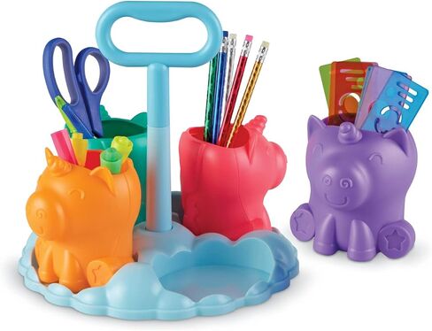 Learning Resources Create-a-Space Kiddy Center Trucks - 5 Pieces, Kids Art Supplies Organizer, Storage Caddy for Kids,Crayon Organizer in Saudi Arabia