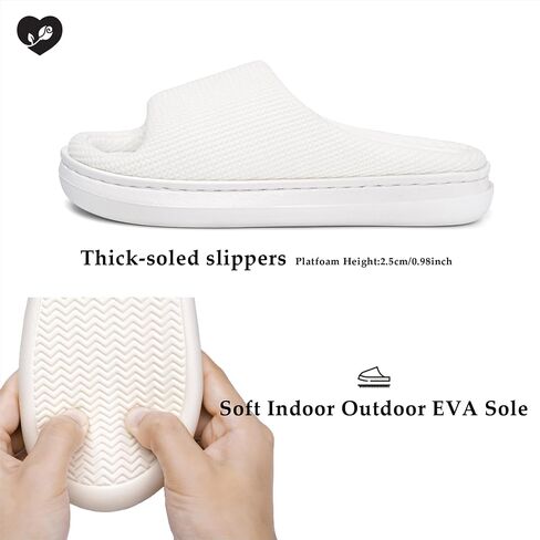 SOULROSE Slippers for Women Memory Foam House Bedroom Platfoam Slipper Slides Cloud Lightweight Comfy Waffle Womens Slippers Cozy Open Toe Indoor Outdoor Slide Shoes in Saudi Arabia