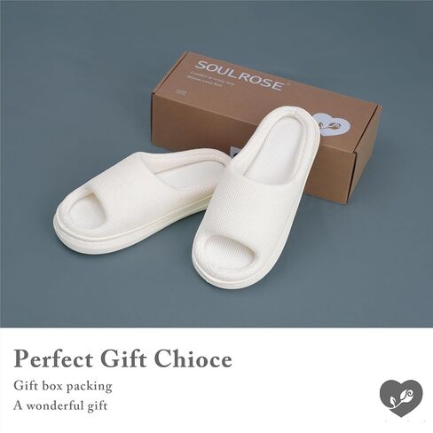 SOULROSE Slippers for Women Memory Foam House Bedroom Platfoam Slipper Slides Cloud Lightweight Comfy Waffle Womens Slippers Cozy Open Toe Indoor Outdoor Slide Shoes in Saudi Arabia