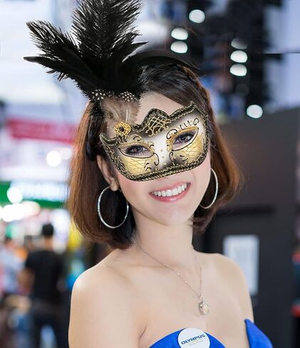 قناع تنكر من الريش من Qavctw، أقنعة الوجه التنكرية لحفلات الهالوين ماردي جراس in Kuwait