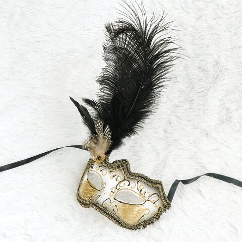 قناع تنكر من الريش من Qavctw، أقنعة الوجه التنكرية لحفلات الهالوين ماردي جراس in Kuwait