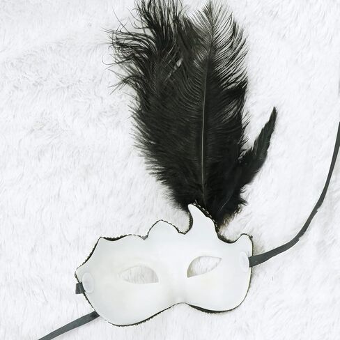 قناع تنكر من الريش من Qavctw، أقنعة الوجه التنكرية لحفلات الهالوين ماردي جراس in Kuwait