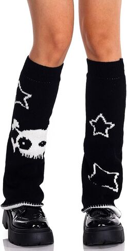 Leg Warmers Skull Leg Warmers Gothic Black Leg Warmers Star Leg Warmers in Kuwait