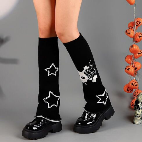Leg Warmers Skull Leg Warmers Gothic Black Leg Warmers Star Leg Warmers in Kuwait