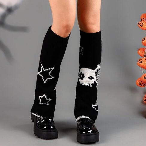Leg Warmers Skull Leg Warmers Gothic Black Leg Warmers Star Leg Warmers in Kuwait