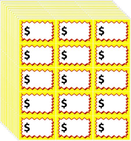 cobee 180 قطعة من ملصقات بيع المرآب، 2 × 3 بوصة ملصق سعر كبير فارغ ملصقات بيع ساحة ملصقات الأسعار ملصقات ملصقات ملصقات بيع قابلة للإزالة لسوق بيع السلع المستعملة للبيع بالتجزئة في ساحة المرآب in Saudi Arabia