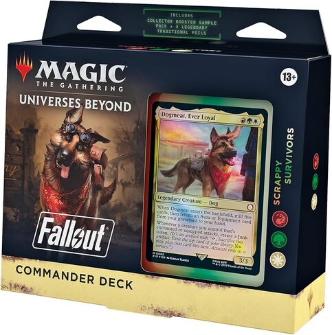 Magic: The Gathering Fallout Commander Deck Bundle - تتضمن جميع الطوابق الأربعة (1 Hail Caesar، 1 Scrappy Survivors، 1 Science!، و1 Mutant Menace) in Kuwait