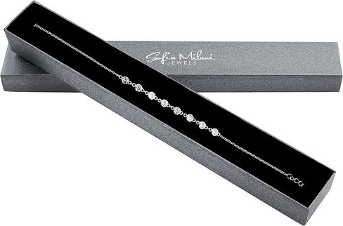 Sofia Milani - Solid 925 Sterling Silver Bracelet for Women - Zirconia Pendant - B0216 in Kuwait