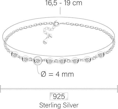 Sofia Milani - Solid 925 Sterling Silver Bracelet for Women - Zirconia Pendant - B0216 in Kuwait