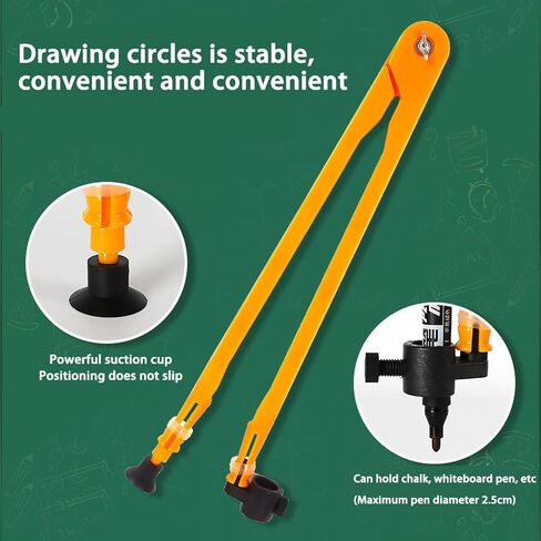 Magnetic Geometry Tool, Protractor, 2 Triangle Rulers Easy Attachment Blackboard Measurement Kit, Teacher Board Protractor Multi-Purpose Kit Large Teaching Aids (Five-Piece Set) in Kuwait