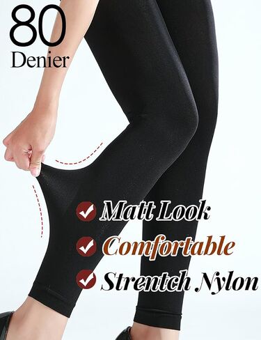 6 Colors Semi Opaque Footless Tights for Women, 80 Denier Black Footless Tights for Women,S-XL in Saudi Arabia