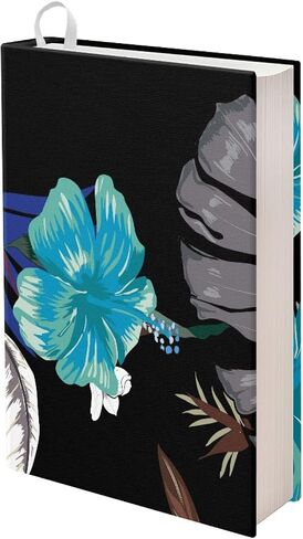 Dreaweet Plumeria Flower Book Sleeve Cover Hawaiian Book Holder Sox Washable Fabric Novel for Adult Books Cover for Paperback, Reusable Book Protector for Women Ladies in Saudi Arabia
