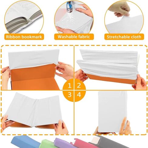 Dreaweet Plumeria Flower Book Sleeve Cover Hawaiian Book Holder Sox Washable Fabric Novel for Adult Books Cover for Paperback, Reusable Book Protector for Women Ladies in Saudi Arabia